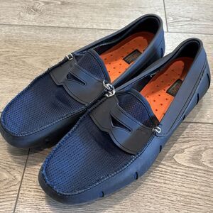 SWIMS Men's Loafers Lace Slip On Boat Deck Waterproof Shoes Blue US Size 11